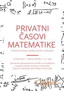 PRIVATNI ČASOVI MATEMATIKE - ŠABAC/NOVI SAD